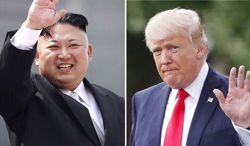 Donald Trump (right) debates Kim Jong-Un’s (left) policies at the UN conference on Sept. 12, 2017 at the UN headquarters in New York City.  