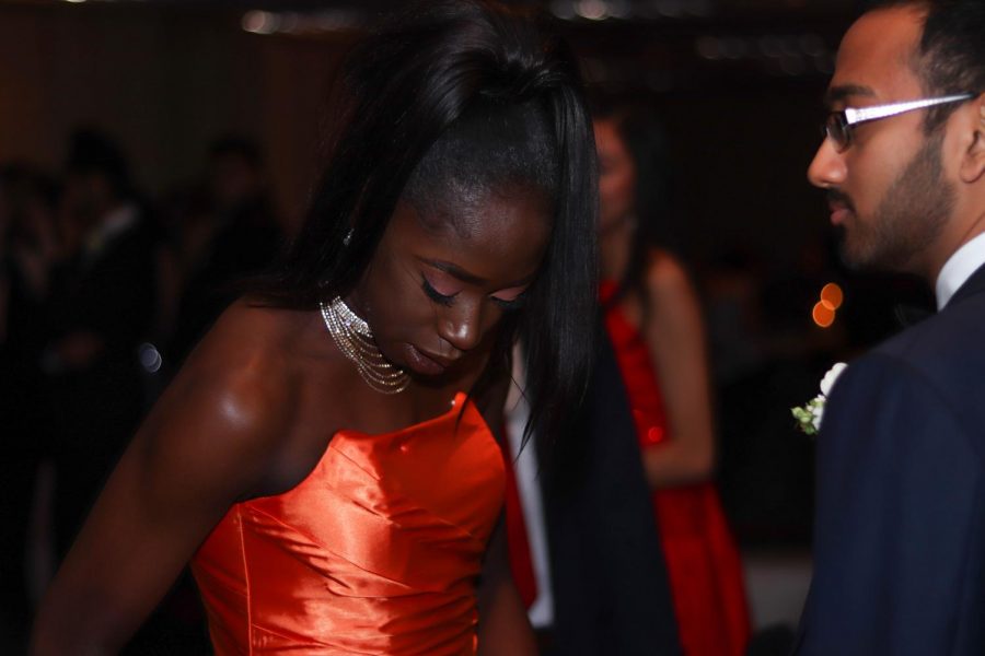 Senior Elan Martin on the dance floor at prom.