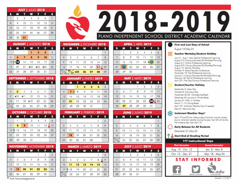 The+schedule+for+the+Plano+ISD+2018-19+school+year.