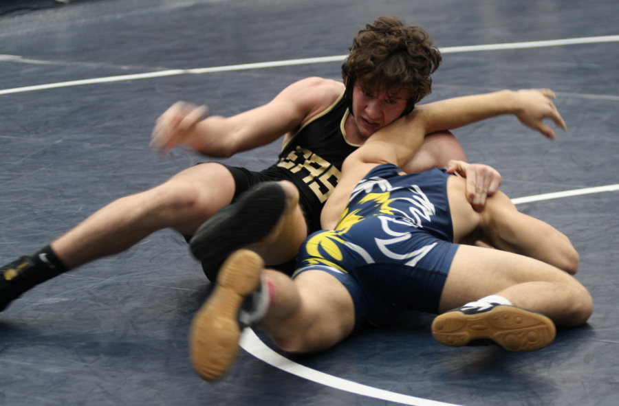 Junior Varsity team wrestles in February tournament.