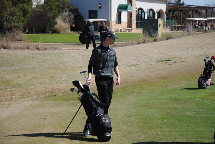 Jackson Traylor (junior) on the golf course.