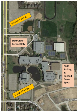 Campus map with parking